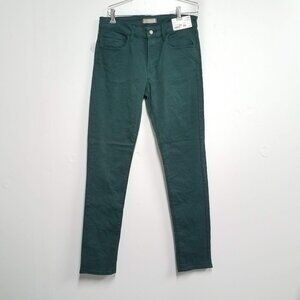 Uniqlo Stretch Slim Fit Tapered Color Jeans Mens 31 Green 55 New 128472